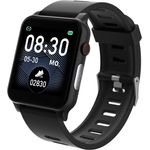 Heyro FIT 21 Smart Watch Fitness EKG PPG Blutdruckmessung Pulsuhr Fitnessuhr, Schwarz