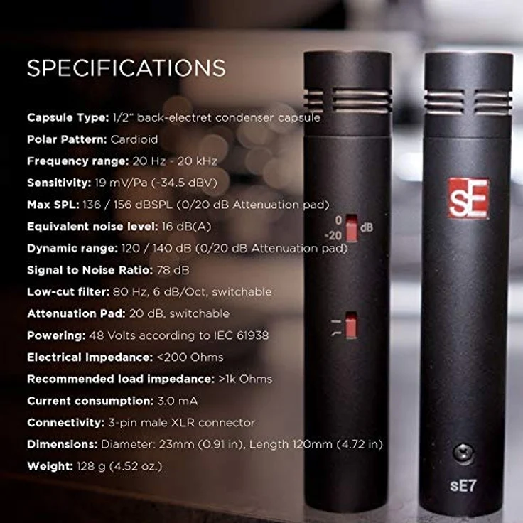 SE Electronics sE7 Stereo Set - Kleinmembranmikrofone – Bild 2