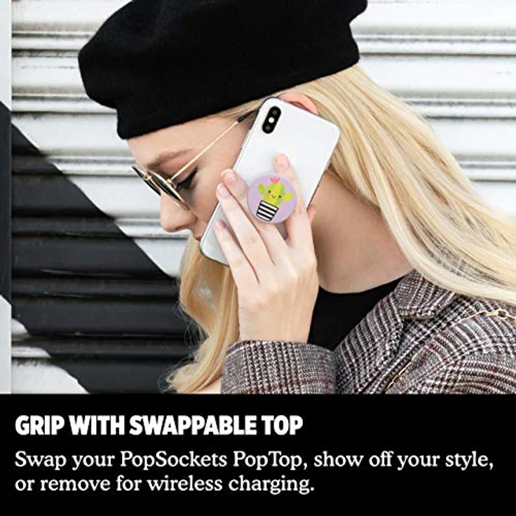 PopSockets PopGrip - Ausziehbarer Sockel und Griff für Smartphones und Tablets mit einem Austauschbarem Top - Cactus Pal – Bild 6
