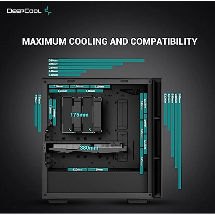 DeepCool CH560 DIGITAL Midi Tower schwarz – Bild 4