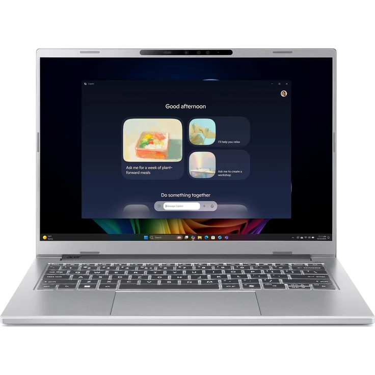 Acer Aspire 14 AI OLED (A14-61M-R6YA), 14,0" WUXGA OLED Notebook mit AMD Ryzen AI R5-340, 16 GB RAM, Silber – Bild 1