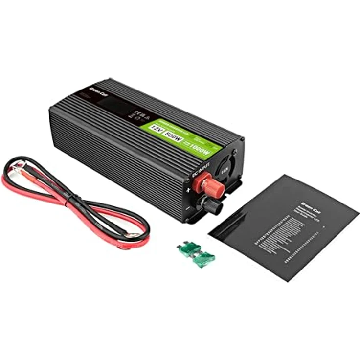 Green Cell DC to AC Wechselrichter 500 Watt, ATX Netzteil mit 1 Ausgang, Schwarz, 80 Plus – Bild 4