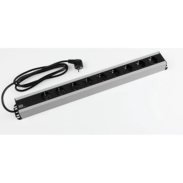 Bachmann 300.001 Steckdosenleiste, Handwerkerleiste, Steckdosenabstand 15mm mit 9xSchutzkontaktstecker und 2,0m Zuleitung, Schwarz, 9-fach – Bild 5