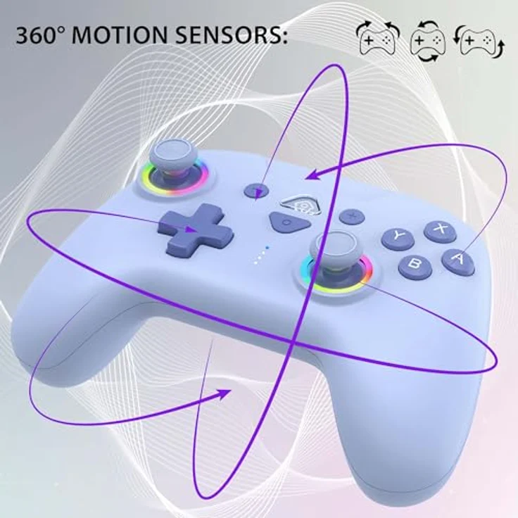 Subsonic LED Sweetie Blue, Wireless Controller für Nintendo Switch mit programmierbaren LEDs und Turbo-Funktion – Bild 4
