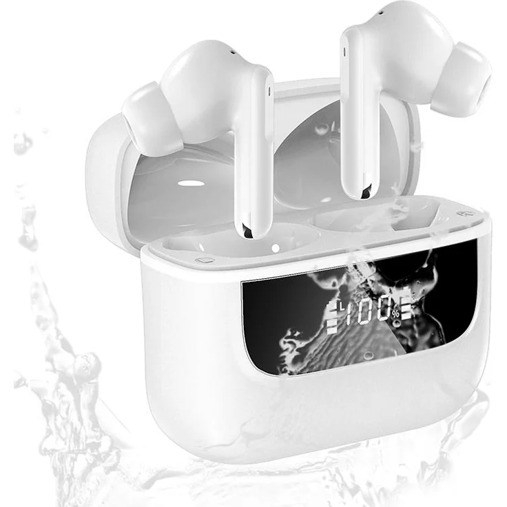Valdus Kabellose Bluetooth Ohrhörer - In-Ear Earbuds mit Kristallklarem Klang, ENC-Rauschunterdrückung, Touch-Steuerung & Siri-Unterstützung, Weiß