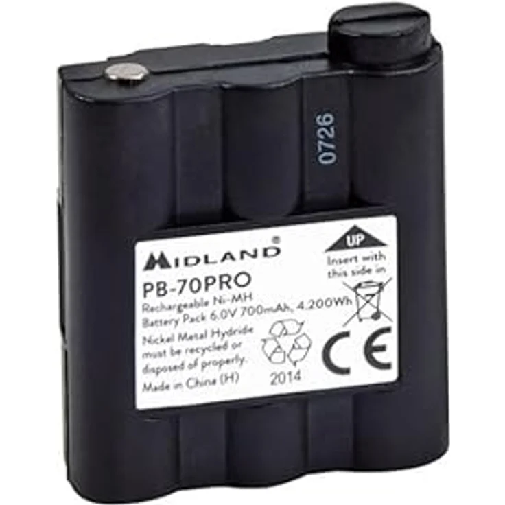 Midland PB-70 Ersatz-Akku 700 mAh für XT70 Pro, zuverlässige Energieversorgung für Funkgeräte-Zubehör – Bild 2