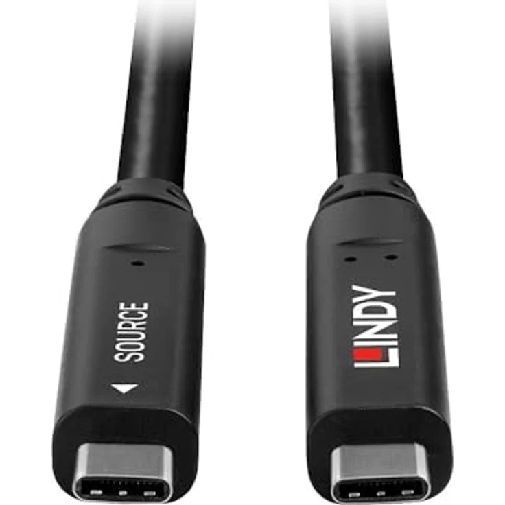 LINDY USB 3.2 Gen 2 & DP 1.4 Typ C Hybridkabel, 10m, 10Gbps, Schwarz, 4K@144Hz, 60W Power Delivery – Bild 3
