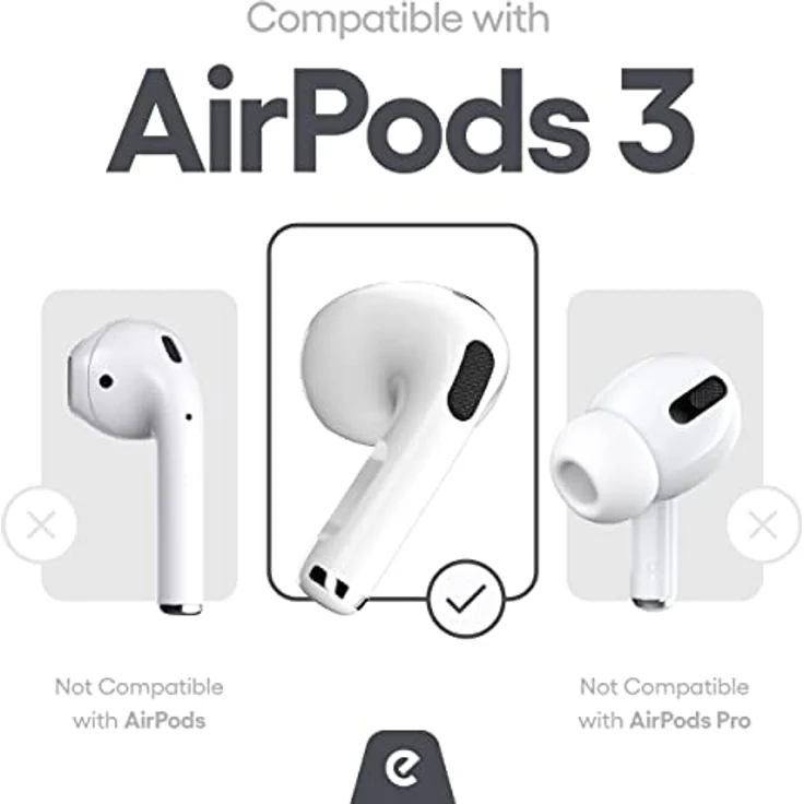 KeyBudz EarBuddyz Ohrhaken für AirPods 3 Ohrpolster (Sicherer Halt für Apple AirPods 3) - Hochwertige Silikonaufsätze, Schwarz – Bild 6