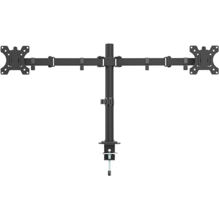 Cabletech UDT01-C024, Zwei-Monitorhalterung für 17"-32" Monitore, höhenverstellbar, schwarz – Bild 2