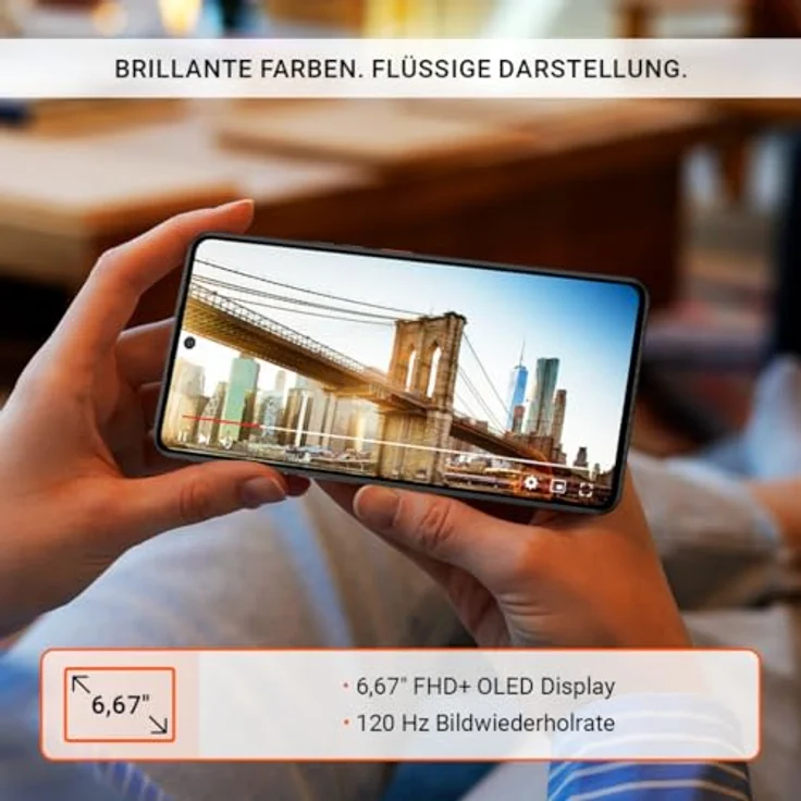 Gigaset GS6 Smartphone – 128GB + 8GB RAM, 6,67" FHD+ OLED-Display mit 120Hz, 64+8+2MP Triple-Kamera, 5.300mAh Akku, Android 15, Made in Germany, schwarz – Bild 2