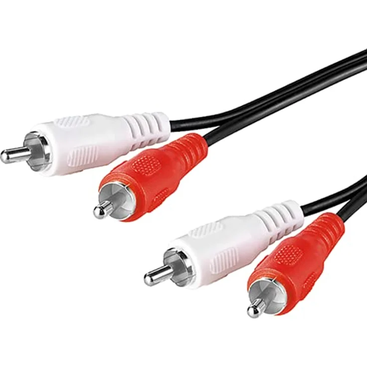 Goobay 50029 Cinch Audiokabel Stereo – Chinchkabel 2x Chinch Stecker (R / L) auf 2x Chinch Stecker (R / L) – 2,5 Meter – Bild 1
