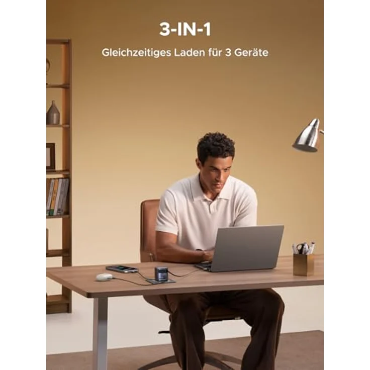 UGREEN Nexode 65W GaN USB-C Einziehbares Ladegerät, 3-Port Schnellladegerät mit 0,7 m Ladekabel, PPS kompatibel mit MacBook Pro/Air, iPhone 16-8 Serie, Galaxy S-A Serie, iPads – Bild 4