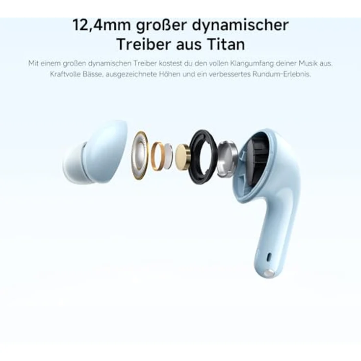 Xiaomi Redmi Buds 6 Lite Black, Aktive Geräuschunterdrückung, Titanbeschichtete Membran – Bild 6