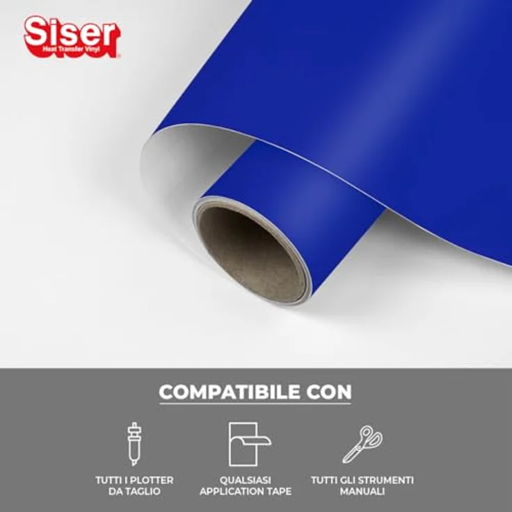 Siser EasyPSV Starling selbstklebende Folie, Schnittbreite 30 cm, Cobalt, spülmaschinenfest, matte Oberfläche – Bild 2