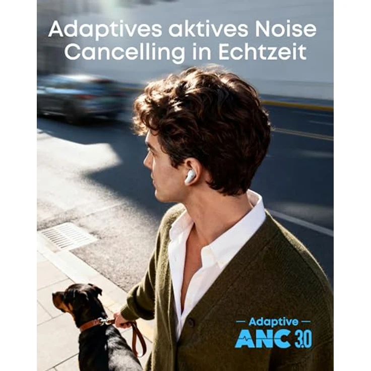 soundcore Liberty Buds, Kabellose Bluetooth Earbuds mit adaptivem Noise Cancelling, Semi-In-Ear-Design, abnehmbare Ohrflügel, KI-Übersetzung, bis zu 30h Wiedergabe – Bild 4