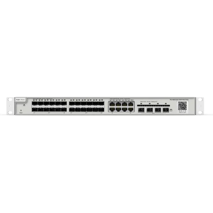Ruijie SWITCH REYEE RG-NBS3200-24SFP/8GT4XS, 36-Port Desktop Netzwerk Switch, 24 SFP-Ports, 8 Gigabit RJ45 Combo-Ports, schwarz, cloud-managed, 128 Gbit/s Switching-Kapazität