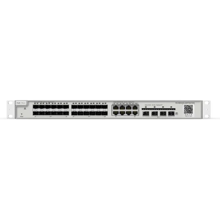 Ruijie SWITCH REYEE RG-NBS3200-24SFP/8GT4XS, 36-Port Desktop Netzwerk Switch, 24 SFP-Ports, 8 Gigabit RJ45 Combo-Ports, schwarz, cloud-managed, 128 Gbit/s Switching-Kapazität