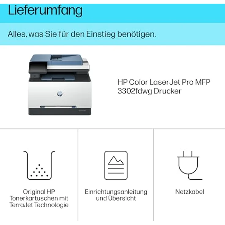 HP Color LaserJet Pro MFP 3302fdwg Multifunktionsdrucker, LAN (Ethernet), WLAN (Wi-Fi), Wi-Fi Direct, HP Instant Ink kompatibel – Bild 4