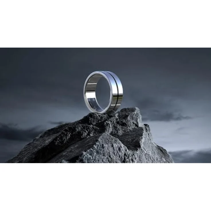Newgen Medicals Ring Schlafüberwachung, Fitnesstracker-Ring mit Herzfrequenz- & SpO2-Anzeige, 2 mm, Silber, Gr.65, wasserdicht bis 5 ATM, Touch-Funktion, SOS-Alarm – Bild 5