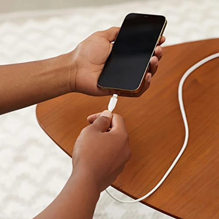 AmazonBasics – Verbindungskabel Lightning auf USB-A, MFi-zertifiziertes Ladekabel für iPhone, weiß, 91,2 cm, 2 Stück – Bild 2