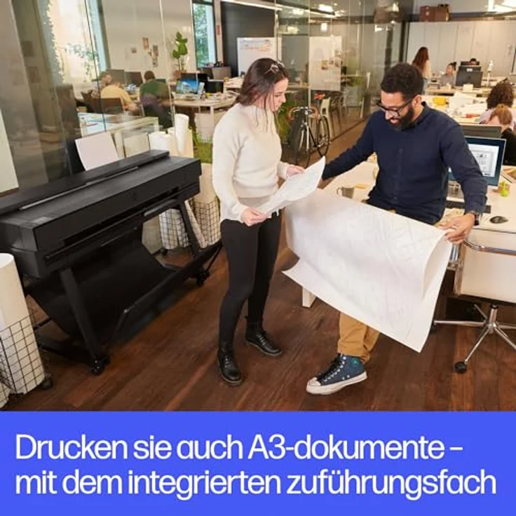 HP DesignJet T850 91 cm (2Y9H0A) Großformatdrucker, 2400x1200 dpi, 90 A1-Drucke/Stunde, Wi-Fi, Ethernet, USB, Schwarz – Bild 5