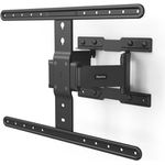 Hama TV Wandhalterung schwenkbar, neigbar, Slim (TV Wandhalterung 37-90 Zoll, VESA 200x200 bis VESA 600x400, bis 50kg, ausziehbare Halterung, geringer Wandabstand, mit Fischer-Dübeln) schwarz