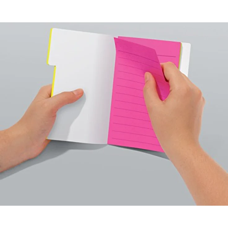 Sigel TAB MARKER NOTES, Haftnotizen Standard, farbsortiert, 42 Blatt aus recycelbarem Papier, wiederverwendbar – Bild 2