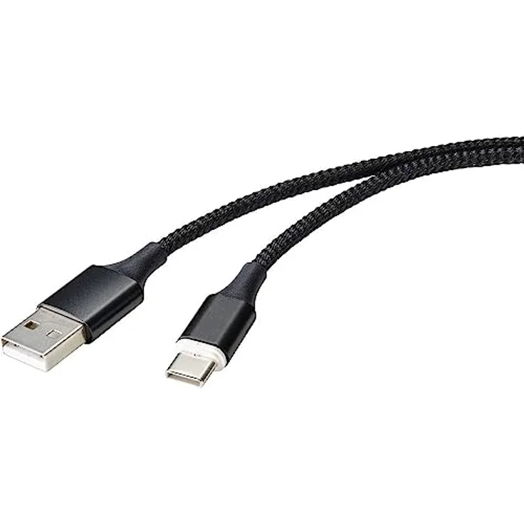 Renkforce USB-Kabel USB 2.0 USB-A Stecker, USB-C® Stecker 1.00 m Schwarz magnetischer Stecker RF-4746076