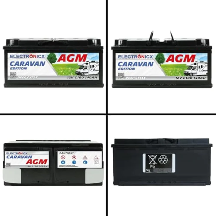 Electronicx AGM-Batterie Caravan Edition V2, 140 Ah 12 V für Wohnmobile und Boote, wartungsfrei und langlebig – Bild 9
