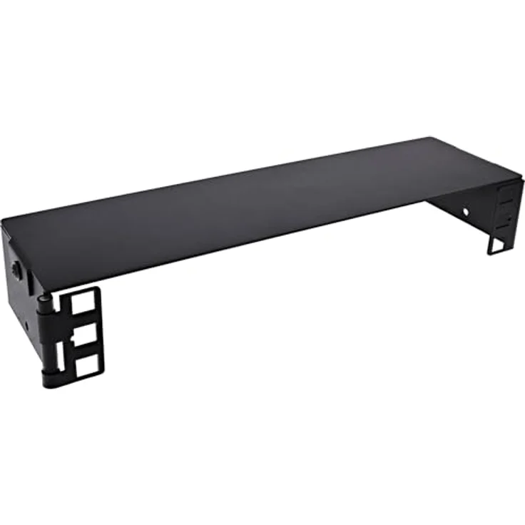 InLine 10 Zoll Mini Rack zur Wandmontage, 1HE stabile Halterung aus Metall, pulverbeschichtet, schwarz, 7,6 cm, für Netzwerkkomponenten, Modell 10101A – Bild 1
