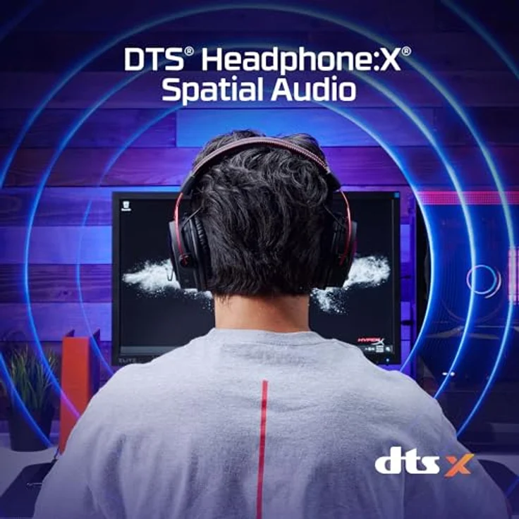 HP HyperX Cloud Alpha Wireless Gaming-Headset Schwarz, Rot (4P5D4AA) – Bild 4