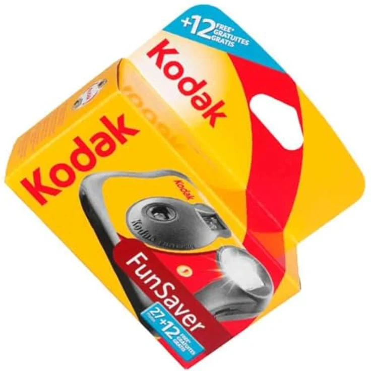 Kodak Fun Saver 27+12 3920949 Einwegkamera (3m Blitzbereich, 135 Film-Format, 800 Film sensitivity (ISO), 39 Anzahl Bilder) gelb-grau-rot – Bild 2