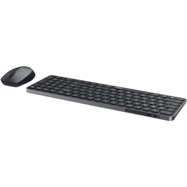 Rapoo 9710M, Kabelloses Bluetooth Tastatur-Maus Set, QWERTZ Layout, Wiederaufladbar, Aluminium Basis, Multi-Device, Dunkelgrau – Bild 4