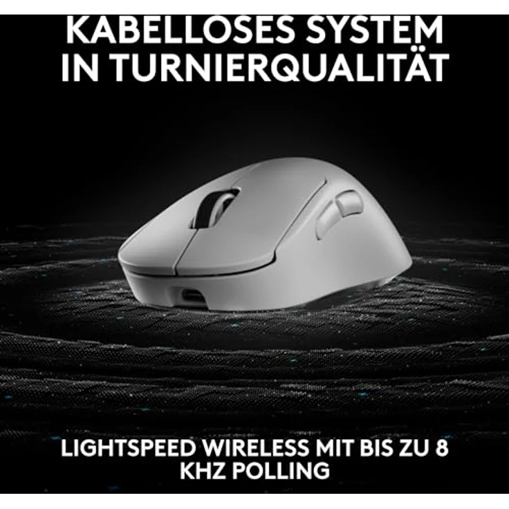 Logitech G PRO X SUPERLIGHT 2 DEX LIGHTSPEED kabellose Gaming-Maus, 60 g leichte Pro-Grade-Maus mit 5 programmierbaren Tasten, 8K Polling, 32K-DPI-Sensor und USB-C-Ladefunktion – Weiß – Bild 4