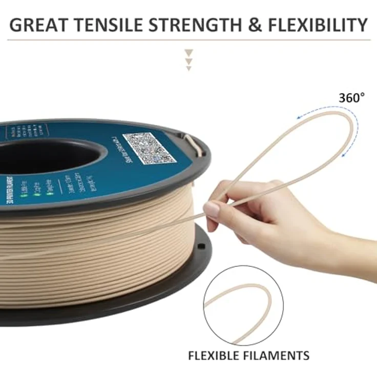 GEEETECH Filament PLA 1.75mm, Holz, 1kg Spule, ±0.02mm Toleranz, 190-220°C Temperaturbereich – Bild 3