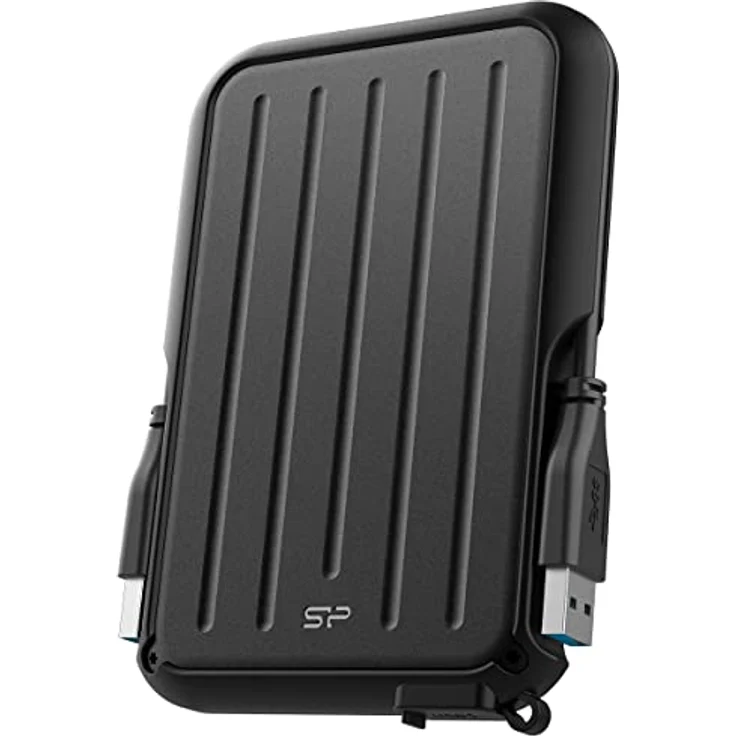 SP Silicon Power Armor A66 Robuste externe Festplatte, 1 TB, Militärqualität, stoßfest, wasserabweisend, USB 3.0, tragbare HDD für PC, Mac, Laptop, Computer, Schwarz – Bild 1