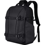 Rollei Fotoliner Ocean Pro: Großer Kamerarucksack in Schwarz aus 49 recycleten PET-Flaschen, Handgepäck-geeignet, inkl. Laptop-Fach, versetzbare Trennwände