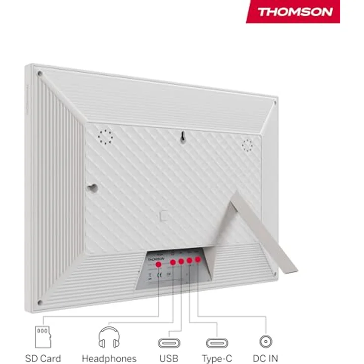 Thomson Digitaler Bilderrahmen 15 Zoll, FHD IPS-Touchscreen, 32 GB Speicher, Automatische Drehung, Weiß – Bild 4
