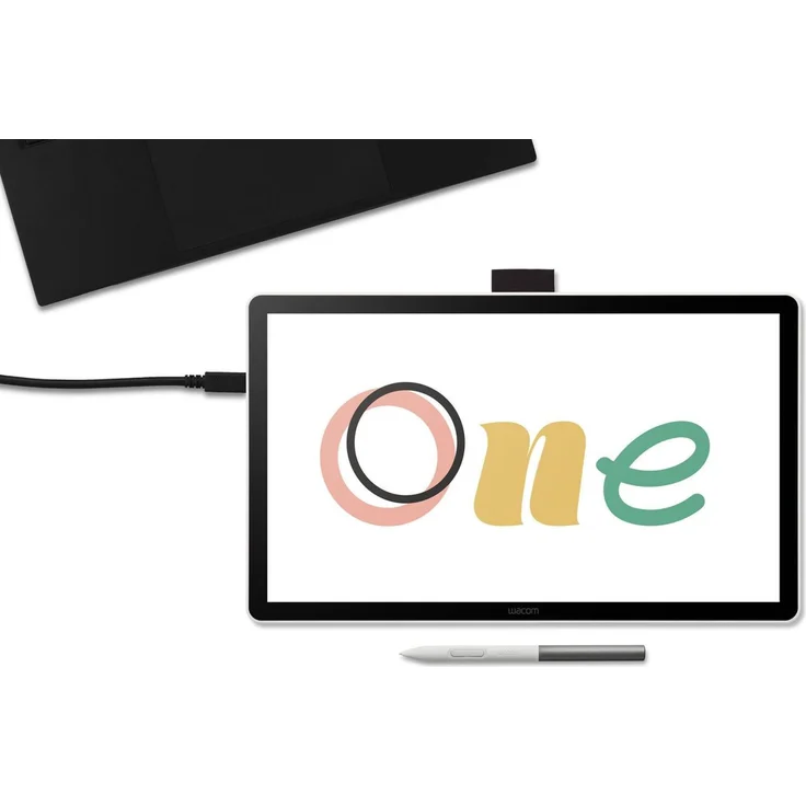 Wacom One 14 Grafiktablett, 35,6 cm (14"), USB, 2540 lpi, schwarz/weiß, inkl. kabellosem Stift