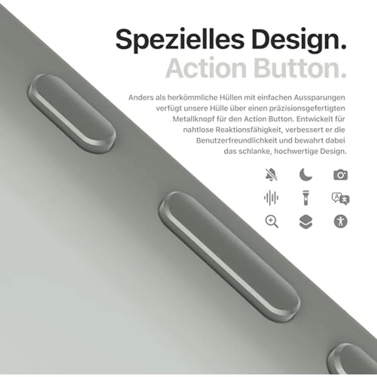 Decoded Antimikrobielle Silikon-Hülle mit MagSafe für iPhone 16 Pro Max - Grau, stoßfest, mit erhöhter Bildschirmkante und Mikrofaser-Futter – Bild 7