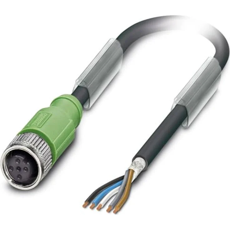 PHOENIX CONTACT SAC-5P-10.0-PUR/M12FS SH Sensor/Aktor-Kabel, 10 m, M12 Buchse Gerade, 5-polig, halogenfrei, schwarzgrau – Bild 1