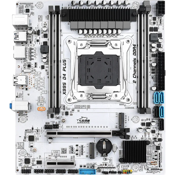 Douself JINGSHA X99S_D4 PLUS Motherboard, 4 DDR4-Dual-Kanäle, M.2_NVMEM- und M.2_NGFF-Schnittstelle, RTL8111H 1-Gbit/s-Gigabit-Netzwerk, Vollfestkondensator/SATA3.0-Schnittstelle, 8-lagige Leiterplatte