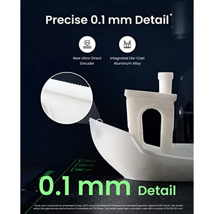 AnkerMake M5 3D-Drucker, High-Speed schneller FDM 3D-Drucker, Upgrade mit 500mm/s Schnelligkeit im Schnellmodus, 0,1mm Präzision, Einfache Bedienung für Anfänger, Fehlererkennung mit KI – Bild 3