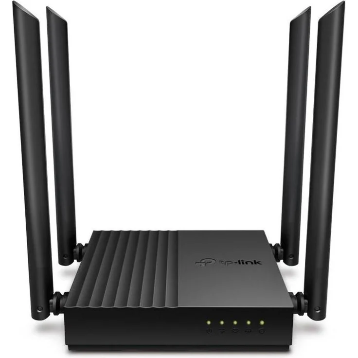 TP-Link ARCHER A64, WLAN-Router mit Gigabit Ethernet, Dual-Band 2,4 GHz/5 GHz, bis zu 867 Mbit/s, schwarze Ausführung