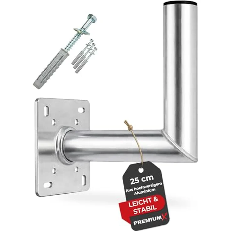 Wandhalter PremiumX  25 cm ALU TÜV Geprüft für Wandmontage Montage für Sat Schüssel , Spiegel – Bild 2