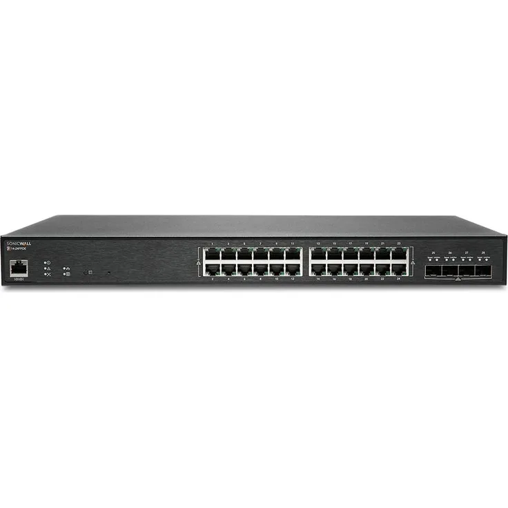 SonicWall Switch SWS14-24FPOE - Switch - managed - 24 x 10/100/1000 (PoE+) (28 Ports), Netzwerk Switch, Schwarz