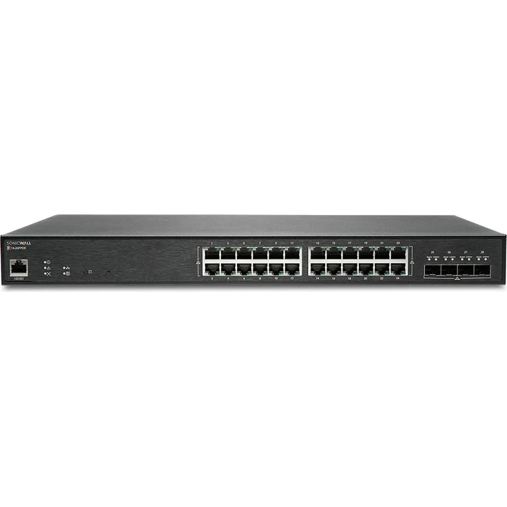 SonicWall Switch SWS14-24FPOE - Switch - managed - 24 x 10/100/1000 (PoE+) (28 Ports), Netzwerk Switch, Schwarz