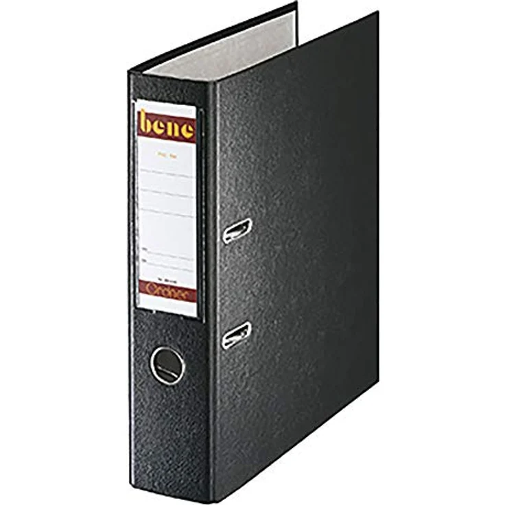 bene Aktenordner bene No.1 Power Ordner schwarz Kunststoff 8,0 cm DIN A4, österreichischer Standardordner, schmutz-und feuchtigkeitsabweisend – Bild 2