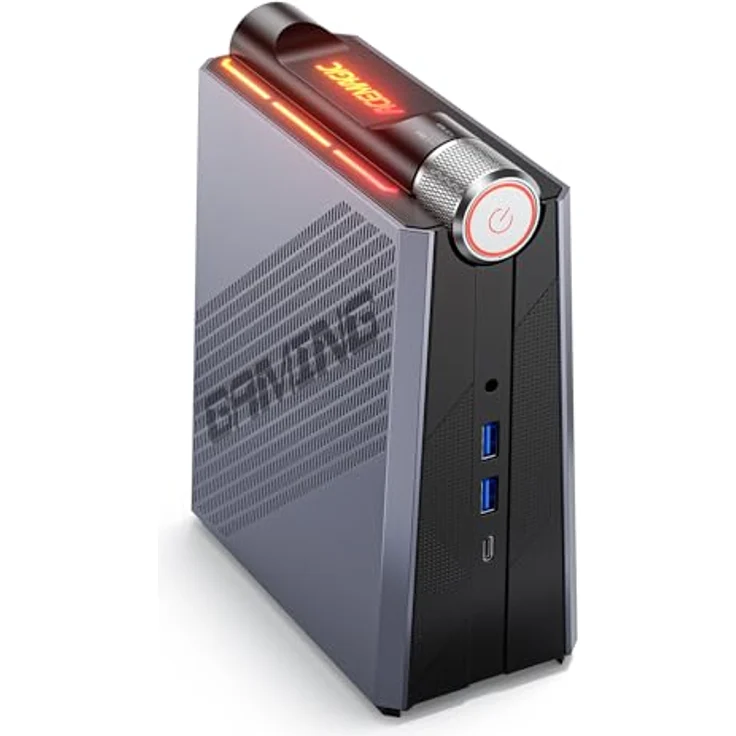 ACEMAGICIAN Mini PC Gaming AMD Ryzen 7 8845HS(8C/16T,4nm,bis zu 5,1 GHz), 32GB DDR5 5600MHz, 1TB NVME PCIe4.0 SSD, AMD Radeon 780M Micro Desktop Computer mit 3-Modi-Anpassung|RGB|WIFI6|Dual Lüfter, Schwarz – Bild 1