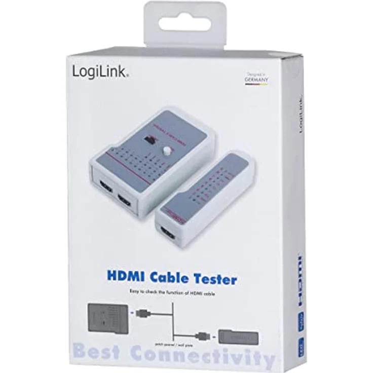 LogiLink HDMI Kabeltester, Überprüfung per Schnelltest zum Überprüfen von HDMI-Kabeln, mit optischen und akkusti- (WZ0017) – Bild 6